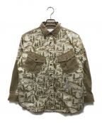 and wanderアンドワンダー）の古着「in the Mountain printed shirt/インザマウンテンプリンテッドシャツ」｜ベージュ