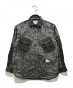 and wanderアンドワンダー）の古着「in the Mountain printed shirt」｜チャコールグレー