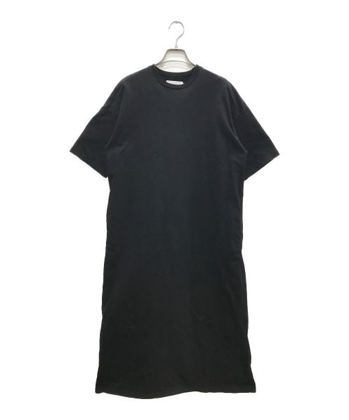 Graphpaper（グラフペーパー）Graphpaper (グラフペーパー) Round neck sweat dress ブラックの古着・服飾アイテム