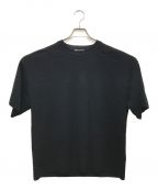 AURALEEオーラリー）の古着「WASHABLE WOOL RIB KNIT TEE/ウォッシャブルウールリブニットT」｜ブラック