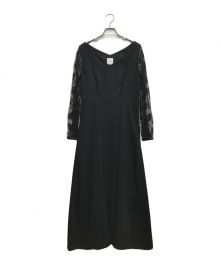 Ameri（アメリ）の古着「LACE SLEEVE REFINED DRESS/レーススリーブリフェニッドドレス」｜ブラック