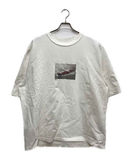 CAMIEL FORTGENS（カミエルフォートヘンス）CAMIEL FORTGENS (カミエルフォートヘンス) “SHIP 2”プリントTシャツ ホワイト サイズ:Mの古着・服飾アイテム