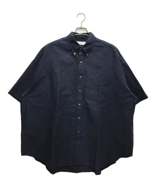 Graphpaper（グラフペーパー）Graphpaper (グラフペーパー) Oxford S/S Oversized B.D Shirt/オックスフォード オーバーサイズ ボタンダウン プルオーバー シャツ ネイビー サイズ:Fの古着・服飾アイテム