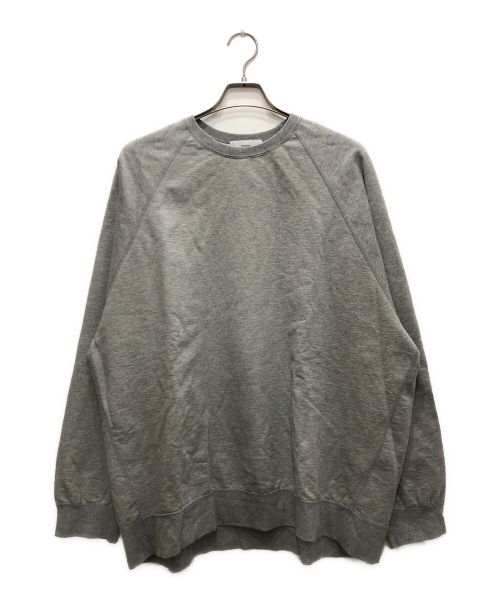 Graphpaper（グラフペーパー）Graphpaper (グラフペーパー) Ultra Compact Terry Crew Neck Sweater/クルーネック スウェット グレー サイズ:Fの古着・服飾アイテム