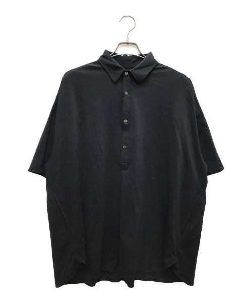 Graphpaper（グラフペーパー）Graphpaper (グラフペーパー) Viscose Ponte S/S Yoke Sleeve Shirt/ビスコース ポンチ ヨーク スリーブ シャツ  ネイビー サイズ:Fの古着・服飾アイテム