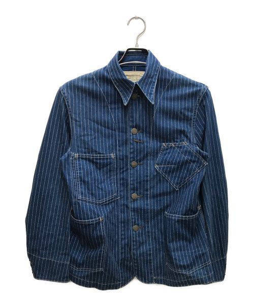 RRL（ダブルアールエル）RRL (ダブルアールエル) ウォバッシュ ストライプ カバーオール ブルー サイズ:Sの古着・服飾アイテム