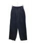 mame kurogouchi（マメクロゴウチ）の古着「Cotton Linen Twill Wide Trousers/ツイルタックワイドパンツ」｜ネイビー