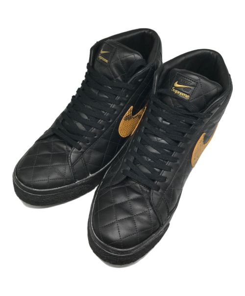 NIKE SB（ナイキエスビー）NIKE SB (ナイキエスビー) Supreme (シュプリーム) ZOOM BLAZER MID QS/ブレーザー ミッド ブラック サイズ:28.5cmの古着・服飾アイテム