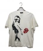 Hysteric Glamourヒステリックグラマー）の古着「THE ROLLING STONES/HYS TONGUE Tシャツ」｜ホワイト