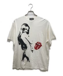 Hysteric Glamour（ヒステリックグラマー）の古着「THE ROLLING STONES/HYS TONGUE Tシャツ」｜ホワイト