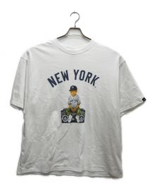 APPLEBUM（アップルバム）の古着「Newyork Yankees Boy" T-shirt/ニューヨークヤンキースボーイTシャツ」｜ホワイト