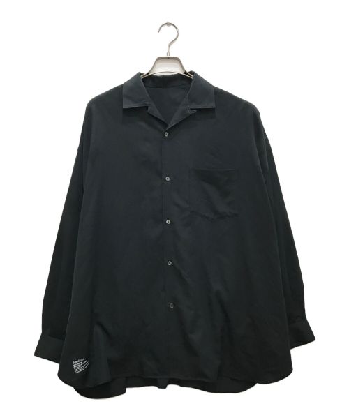 FreshService（フレッシュサービス）FreshService (フレッシュサービス) COOLFIBER OPEN COLLAR L/S SHIRT/クールファイバー オープンカラーシャツ ブラック サイズ:Lの古着・服飾アイテム