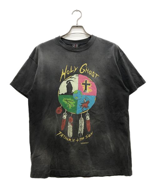 SAINT MICHAEL（セントマイケル）SAINT MICHAEL (セントマイケル) LM SS TEE HOLY GHOSTヴィンテージ加工プリントTシャツ/24SS グレー サイズ:Lの古着・服飾アイテム