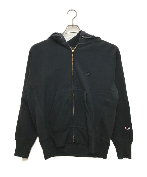 Champion REVERSE WEAVE（チャンピオンリバースウィーブ）Champion REVERSE WEAVE (チャンピオンリバースウィーブ) リバースウィーブジップパーカー ブラック サイズ:Lの古着・服飾アイテム