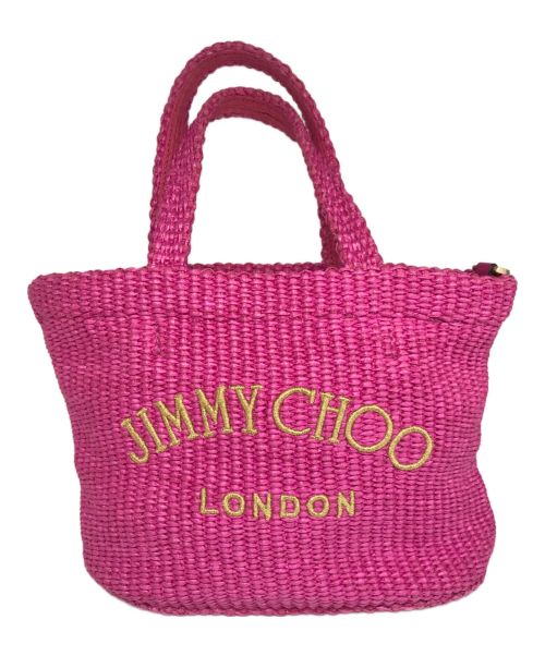 JIMMY CHOO（ジミーチュウ）JIMMY CHOO (ジミーチュウ) BEACH TOTE ショルダーバッグ/W235N005 ショッキングピンクの古着・服飾アイテム