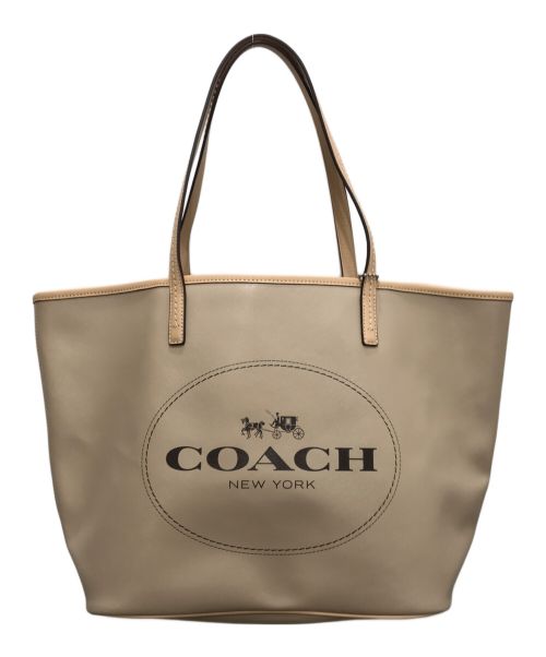 COACH（コーチ）COACH (コーチ) ロゴトートバッグ ベージュの古着・服飾アイテム