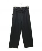 SHAREEFシャリーフ）の古着「WIDE BELT PANTS/ワイドベルトパンツ」｜ブラック