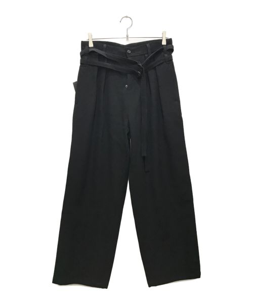 SHAREEF（シャリーフ）SHAREEF (シャリーフ) WIDE BELT PANTS/ワイドベルトパンツ ブラック サイズ:1の古着・服飾アイテム