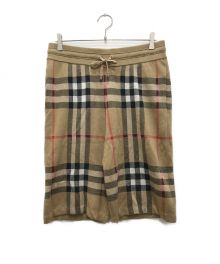 BURBERRY LONDON（バーバリーロンドン）の古着「CHECK SILK WOOL JACQUARD SHORTS/チェックシルクウールジャガードショーツ」｜ブラウン