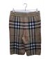 BURBERRY LONDON (バーバリーロンドン) CHECK SILK WOOL JACQUARD SHORTS/チェックシルクウールジャガードショーツ ブラウン サイズ:M：30000円