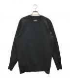 ATTACHMENTアタッチメント）の古着「PE KNIT CREWNECK PULLOVER L/S/PEネックプルオーバー」｜ブラック