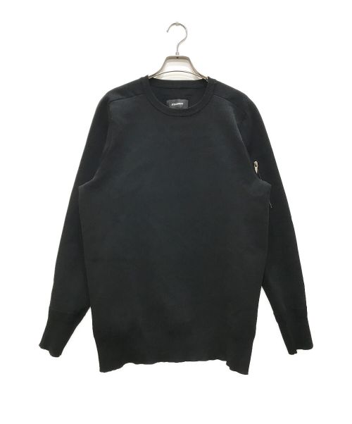 ATTACHMENT（アタッチメント）ATTACHMENT (アタッチメント) PE KNIT CREWNECK PULLOVER L/S/PEネックプルオーバー ブラック サイズ:3の古着・服飾アイテム