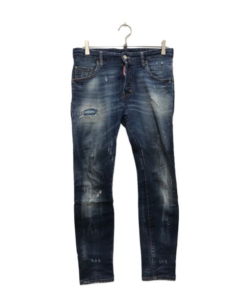 DSQUARED2（ディースクエアード）DSQUARED2 (ディースクエアード) ACQUA BUBBLE WASH SKATER JEAN/アクアバブルウォッシュスケータージーンズ インディゴ サイズ:44の古着・服飾アイテム