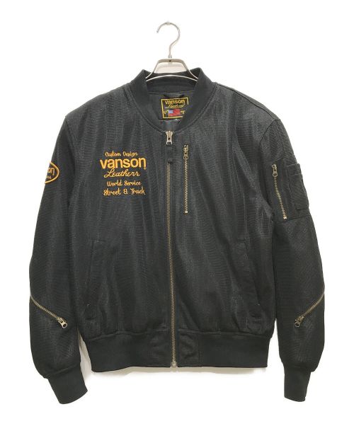 VANSON（バンソン）VANSON (バンソン) メッシュジャケット ブラック サイズ:XLの古着・服飾アイテム