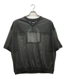 C.E（シーイー キャブエンプト）の古着「MESH V NECK TOP/メッシュVネックトップ」｜グレー