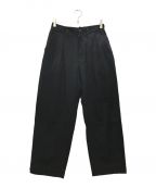 AURALEEオーラリー）の古着「SUPER FINE WOOL COTTON TWILL SLACKS/スーパーファインウールコットンツイルスラックス」｜ブラック