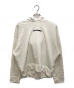 JIL SANDERジルサンダー）の古着「Logo Sweatshirt W/Hoodie/ロゴスウェットシャツフーディ」｜ホワイト