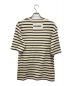 JIL SANDER+ (ジルサンダープラス) バックロゴボーダーTシャツ アイボリー×ブラック サイズ:M：22000円