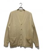 AURALEEオーラリー）の古着「SUPER HARD TWIST RIB KNIT BIG CARDIGAN/スーパーハードツイストリブニットビッグカーディガン」｜ベージュ