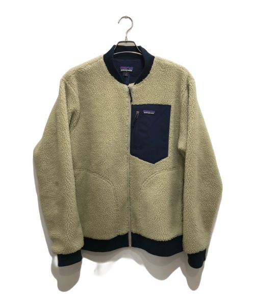 Patagonia（パタゴニア）Patagonia (パタゴニア) レトロX・ボマー・ジャケット ベージュ×ネイビー サイズ:Lの古着・服飾アイテム