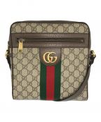 GUCCIグッチ）の古着「GGスプリーム オフディア メッセンジャーバッグ」｜ブラウン×ベージュ