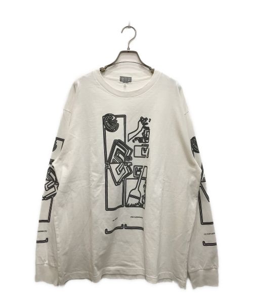 C.E（シーイー キャブエンプト）C.E (シーイー キャブエンプト) MD FRAGMENTS LONG SLEEVE T/エムディーフラグメントロングスリーブティー ホワイト サイズ:XLの古着・服飾アイテム