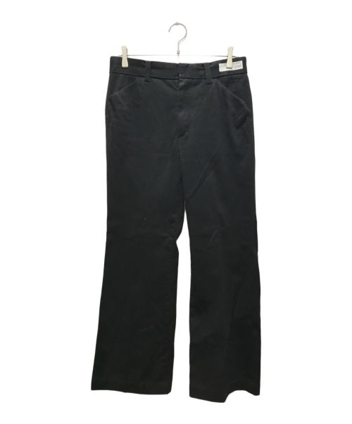 TANAKA（タナカ）TANAKA (タナカ) COTTON FLARE TROUSERS/コットンフレアトラウザーズ/WISM別注 ブラック サイズ:29の古着・服飾アイテム