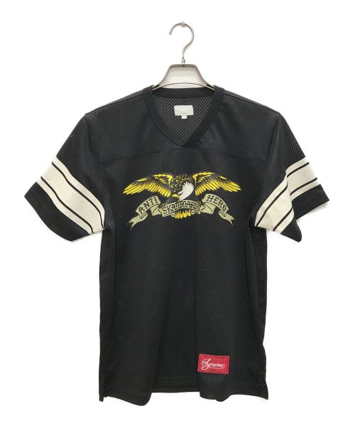 SUPREME（シュプリーム）SUPREME (シュプリーム) ANTIHERO Football Top/アンタイヒーローフットボールトップ ブラック サイズ:Ｍの古着・服飾アイテム