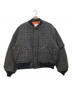 SUBLATIONSサブレーションズ）の古着「GLITTERY TWEED FLIGHT JACKET/グリッターツイードフライトジャケット」｜ネイビー