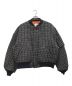 SUBLATIONS（サブレーションズ）の古着「GLITTERY TWEED FLIGHT JACKET/グリッターツイードフライトジャケット」｜ネイビー