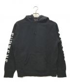 SUPREMEシュプリーム）の古着「Gradient Sleeve Hooded Sweatshirt/グラディエントスリーブフーデッドスイートシャツ」｜ブラック