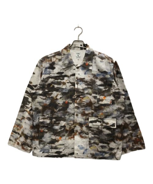 South2 West8（サウスツー ウエストエイト）South2 West8 (サウスツー ウエストエイト) Hunting Shirt - Cotton Back Sateen / Painting Pt./ハンティングシャツ マルチカラー サイズ:Sの古着・服飾アイテム