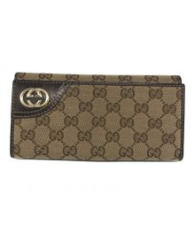 GUCCI（グッチ）の古着「インターロッキングロングウォレット」｜ブラウン