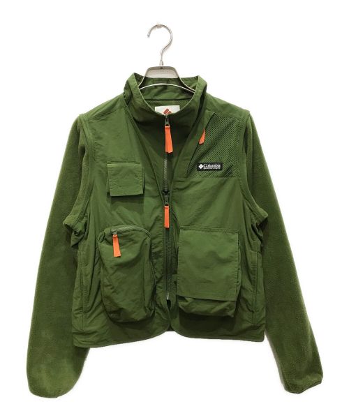 Columbia（コロンビア）COLUMBIA (コロンビア) 2WAYフリースジャケット グリーン サイズ:L/Gの古着・服飾アイテム