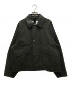 MARGARET HOWELLマーガレットハウエル）の古着「COTTON WOOL JACKET/コットンウールジャケット」｜ブラウン