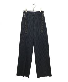 PAMEO POSE（パメオポーズ）の古着「High Waist Wide Trouser/ハイウエストワイドトラウザー」｜ネイビー