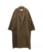 TODAYFULトゥデイフル）の古着「Over Check Coat/オーバーチェックコート」｜ブラウン