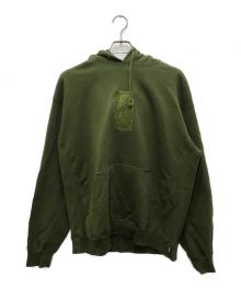 THE BLACK EYE PATCH（ブラックアイパッチ）の古着「HANDLE WITH CARE HOODIE/ハンドルウィズケアフーディ」｜オリーブ