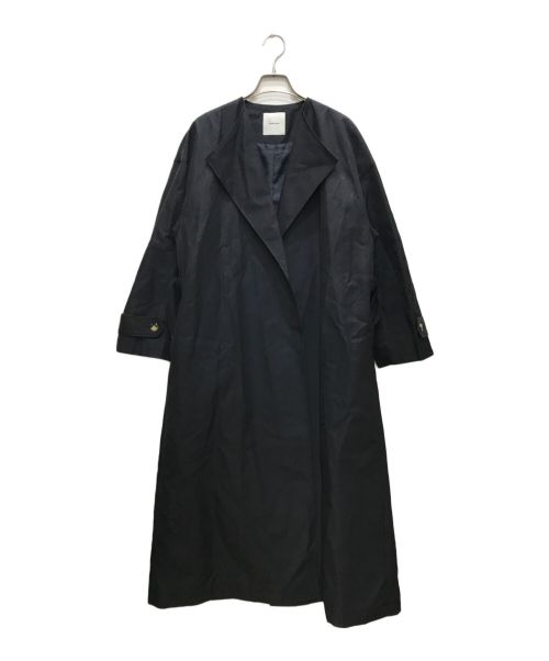 Spick and Span（スピックアンドスパン）Spick and Span (スピックアンドスパン) C/Cu ノーカラートレンチコート ネイビー サイズ:36の古着・服飾アイテム