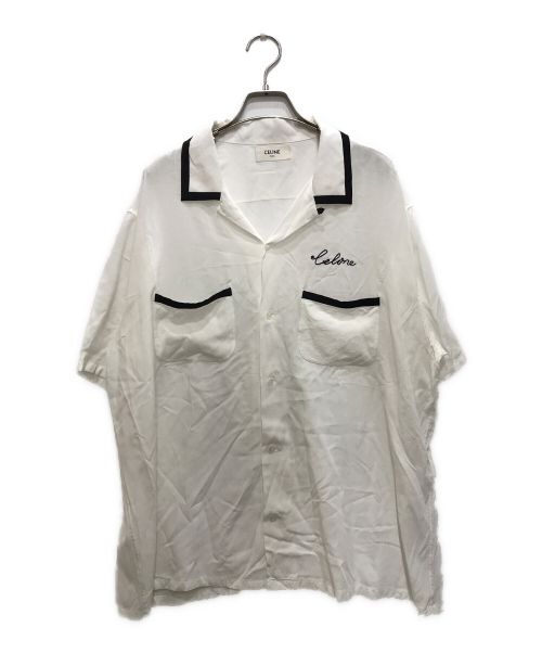 CELINE（セリーヌ）CELINE (セリーヌ) Loose Bowling Shirt/ルーズボウリングシャツ ホワイト サイズ:41の古着・服飾アイテム